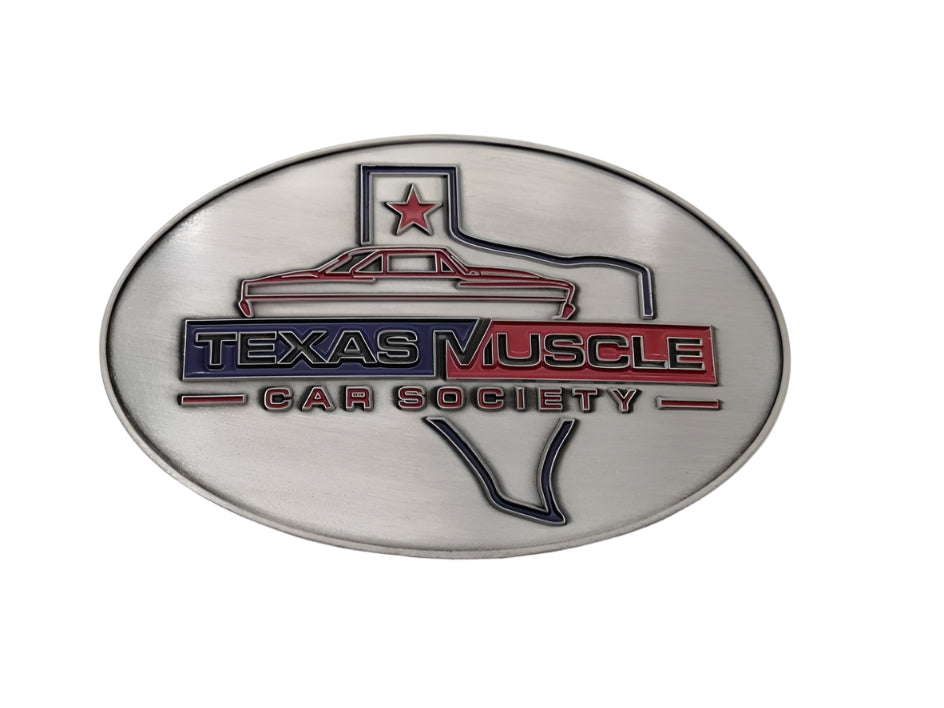 Texas Muscle Car Society Belt Buckle