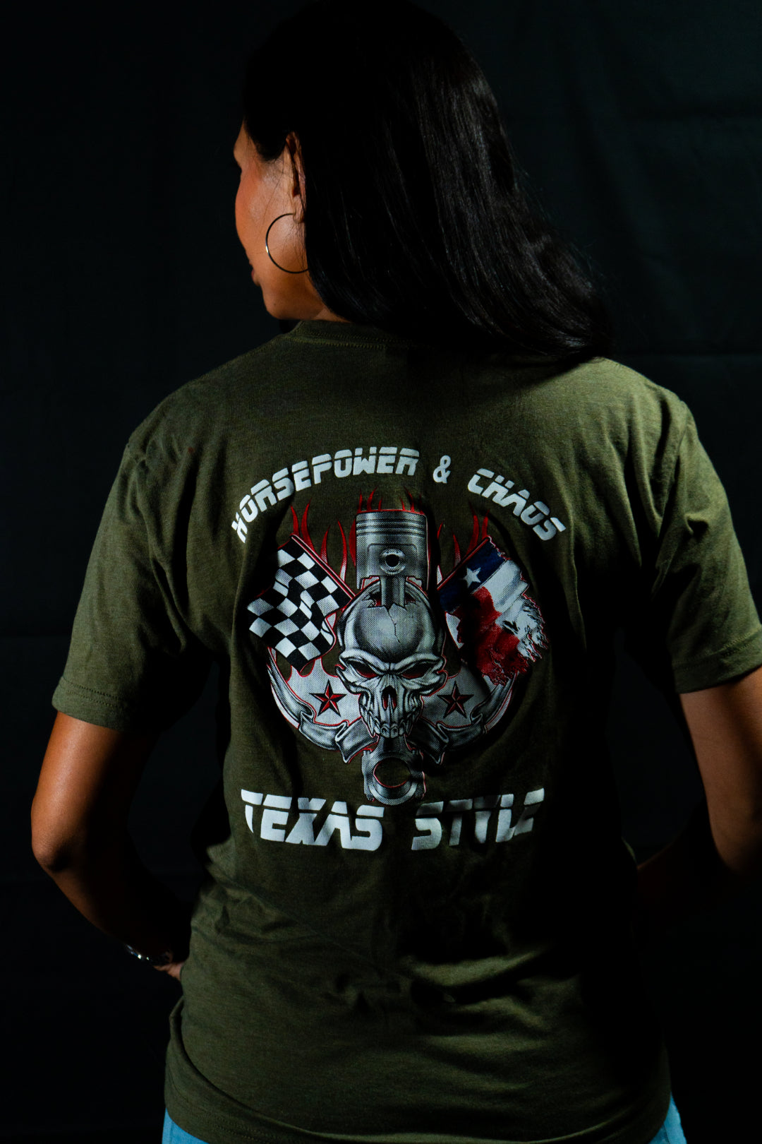 Horsepower & Chaos Texas Style Tee - Black