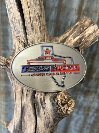 Texas Muscle Car Society Belt Buckle