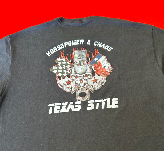 Horsepower & Chaos Texas Style Tee - Black
